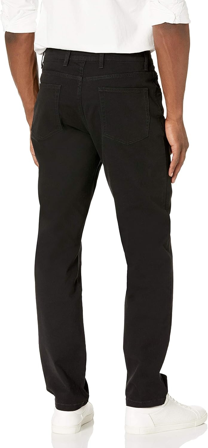 image:imageAmazon Essentials Mens SkinnyFit 5Pocket Stretch Twill Chino PantsBlack
