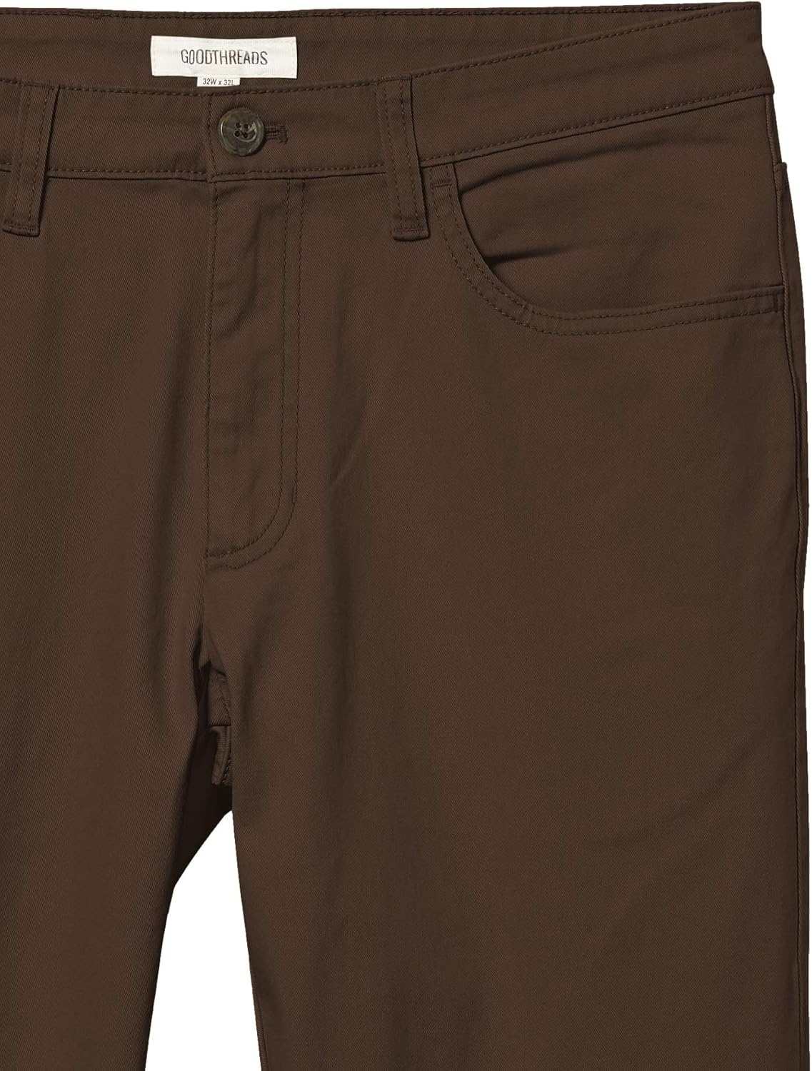 image:imageAmazon Essentials Mens SkinnyFit 5Pocket Stretch Twill Chino PantsBrown