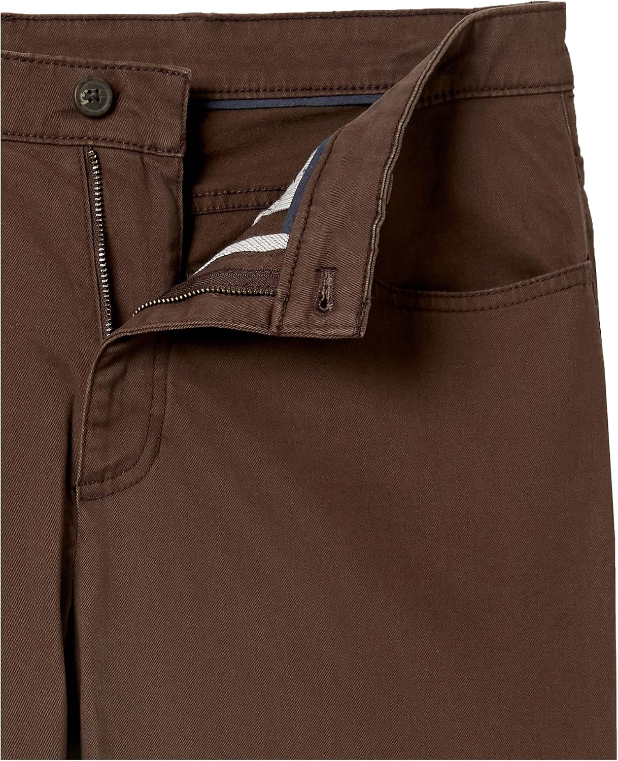 image:imageAmazon Essentials Mens SkinnyFit 5Pocket Stretch Twill Chino PantsBrown