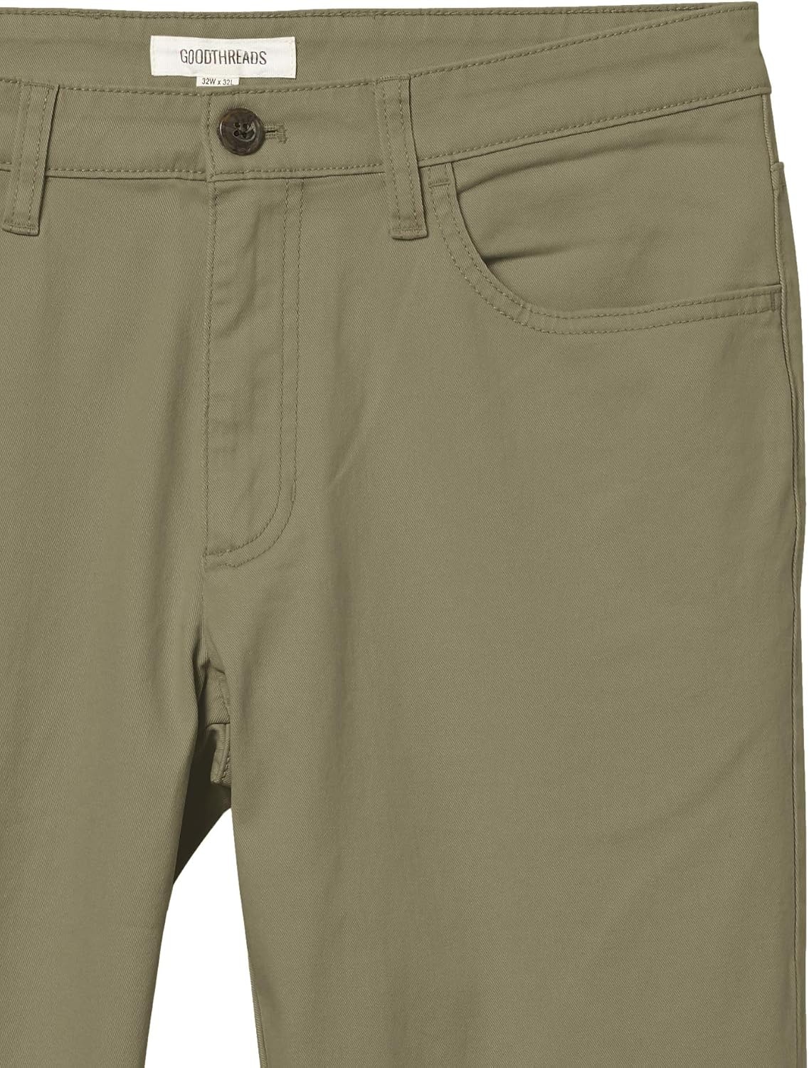 image:imageAmazon Essentials Mens SkinnyFit 5Pocket Stretch Twill Chino PantsDark Olive