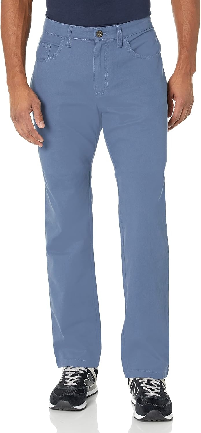 image:imageAmazon Essentials Mens SkinnyFit 5Pocket Stretch Twill Chino PantsDenim