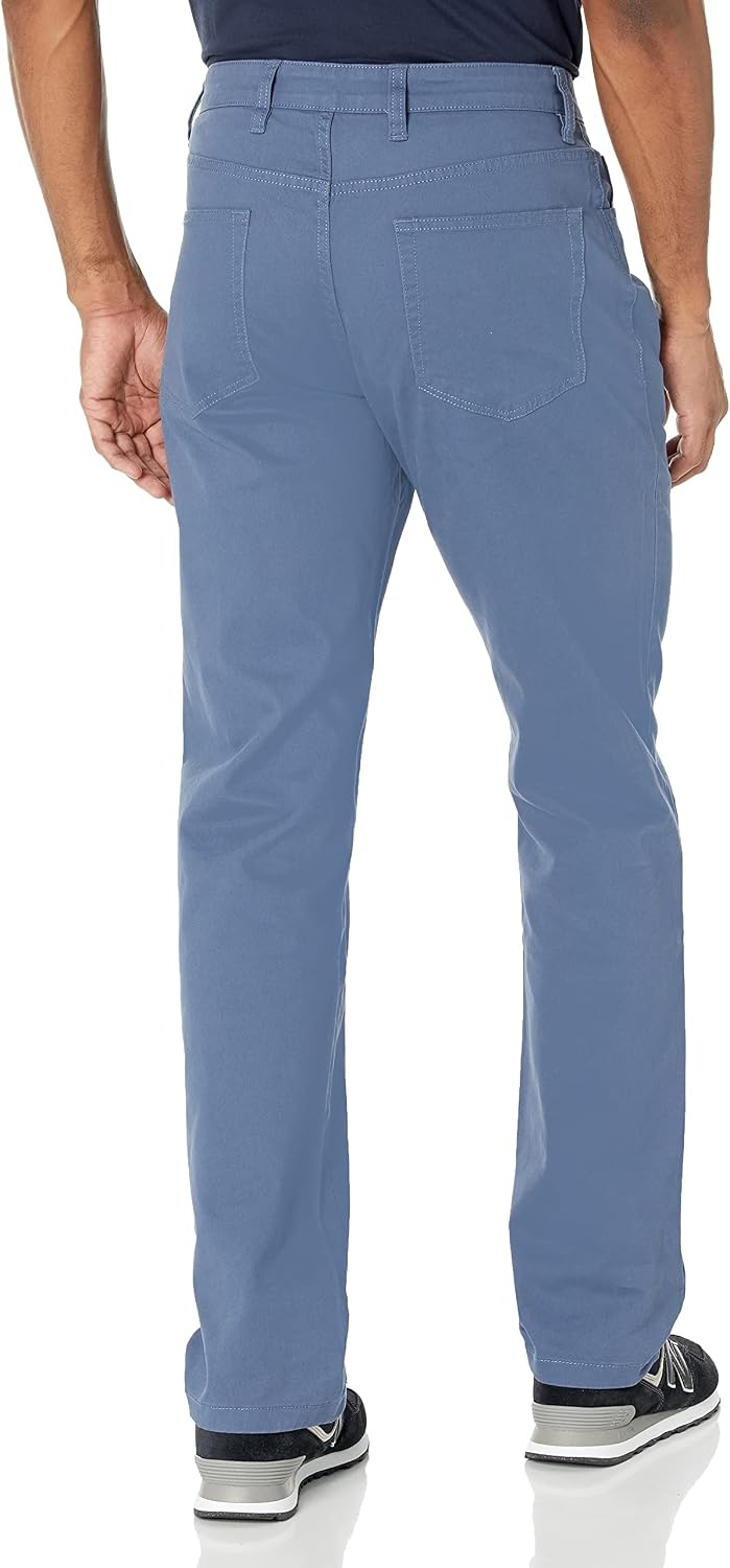 image:imageAmazon Essentials Mens SkinnyFit 5Pocket Stretch Twill Chino PantsDenim