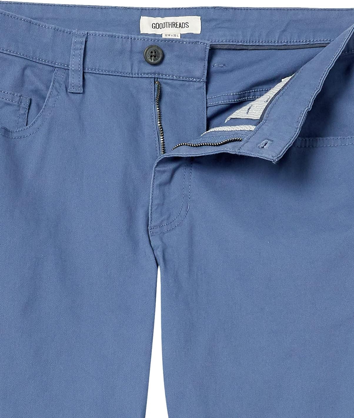 image:imageAmazon Essentials Mens SkinnyFit 5Pocket Stretch Twill Chino PantsDenim