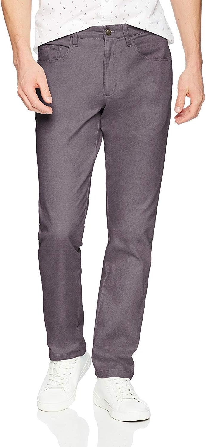 image:imageAmazon Essentials Mens SkinnyFit 5Pocket Stretch Twill Chino PantsGrey