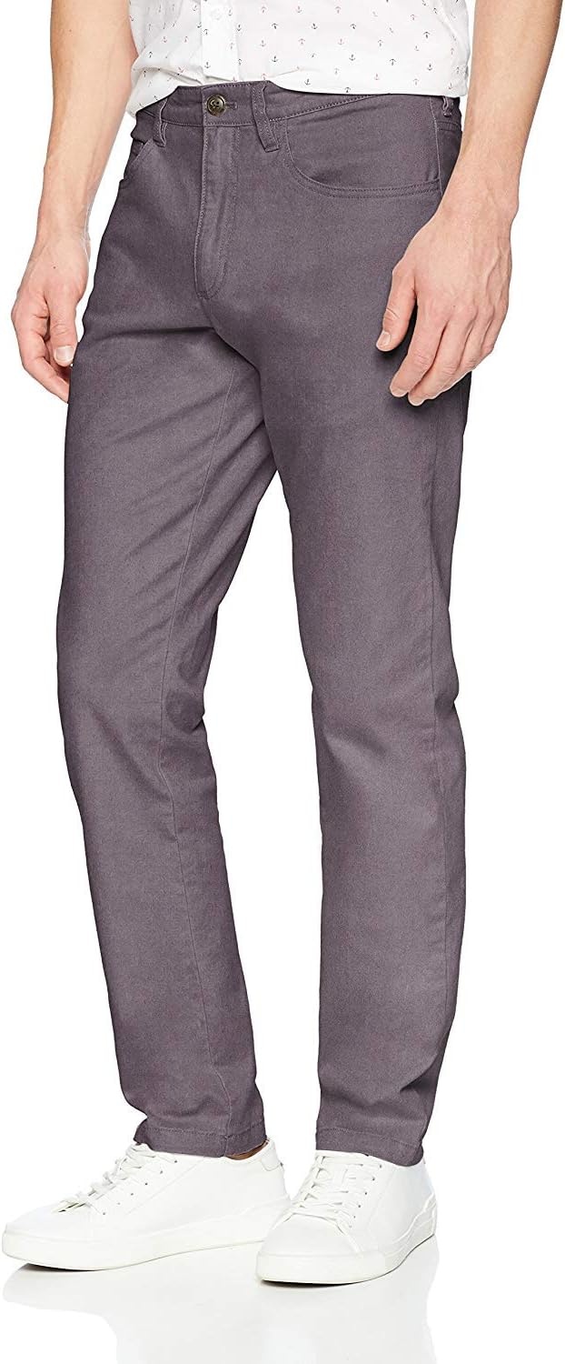 image:imageAmazon Essentials Mens SkinnyFit 5Pocket Stretch Twill Chino PantsGrey