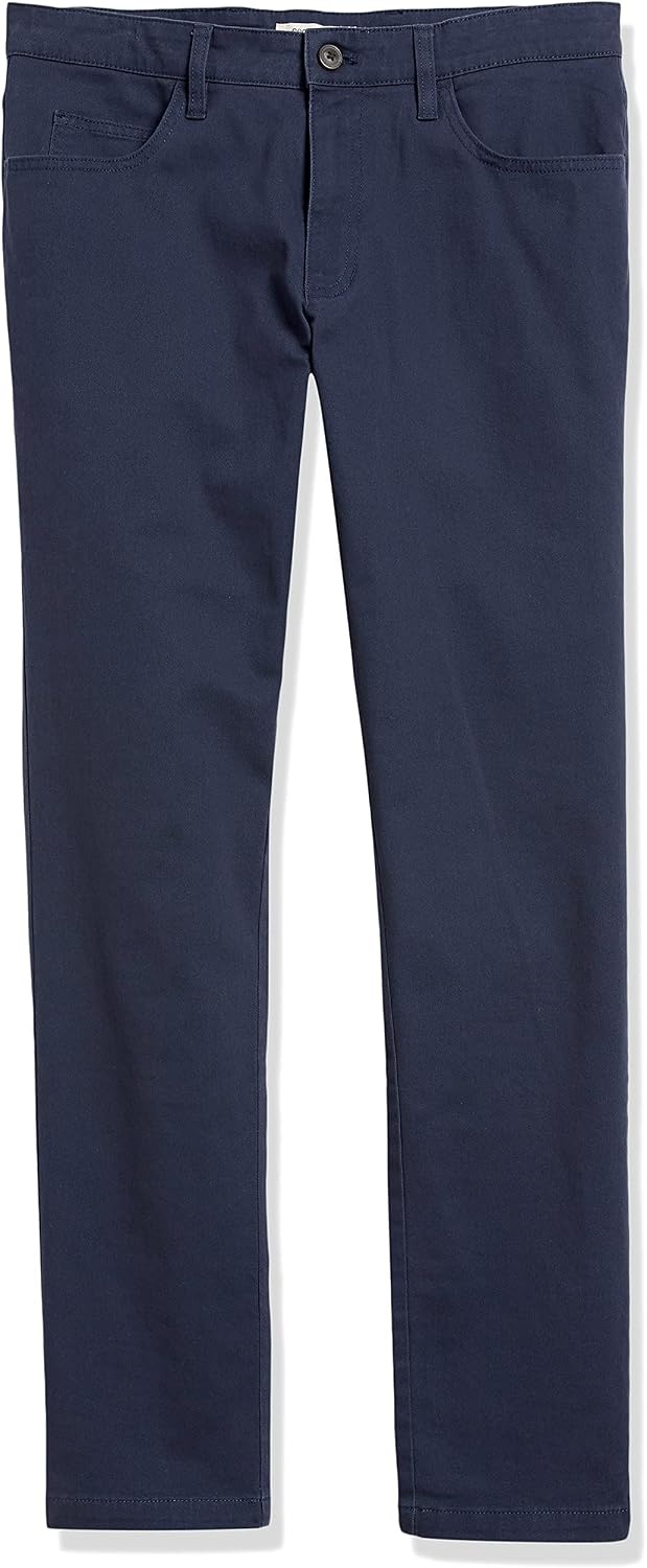 image:imageAmazon Essentials Mens SkinnyFit 5Pocket Stretch Twill Chino PantsNavy