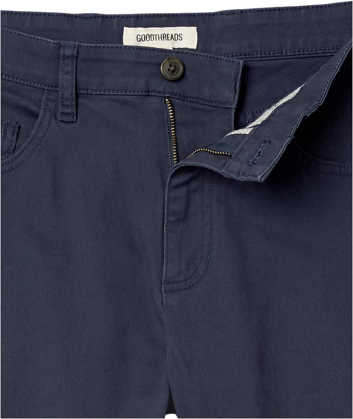 image:imageAmazon Essentials Mens SkinnyFit 5Pocket Stretch Twill Chino PantsNavy