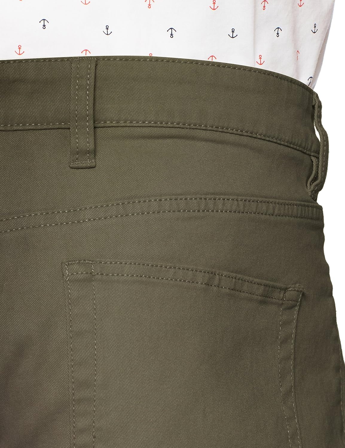 image:imageAmazon Essentials Mens SkinnyFit 5Pocket Stretch Twill Chino PantsOlive