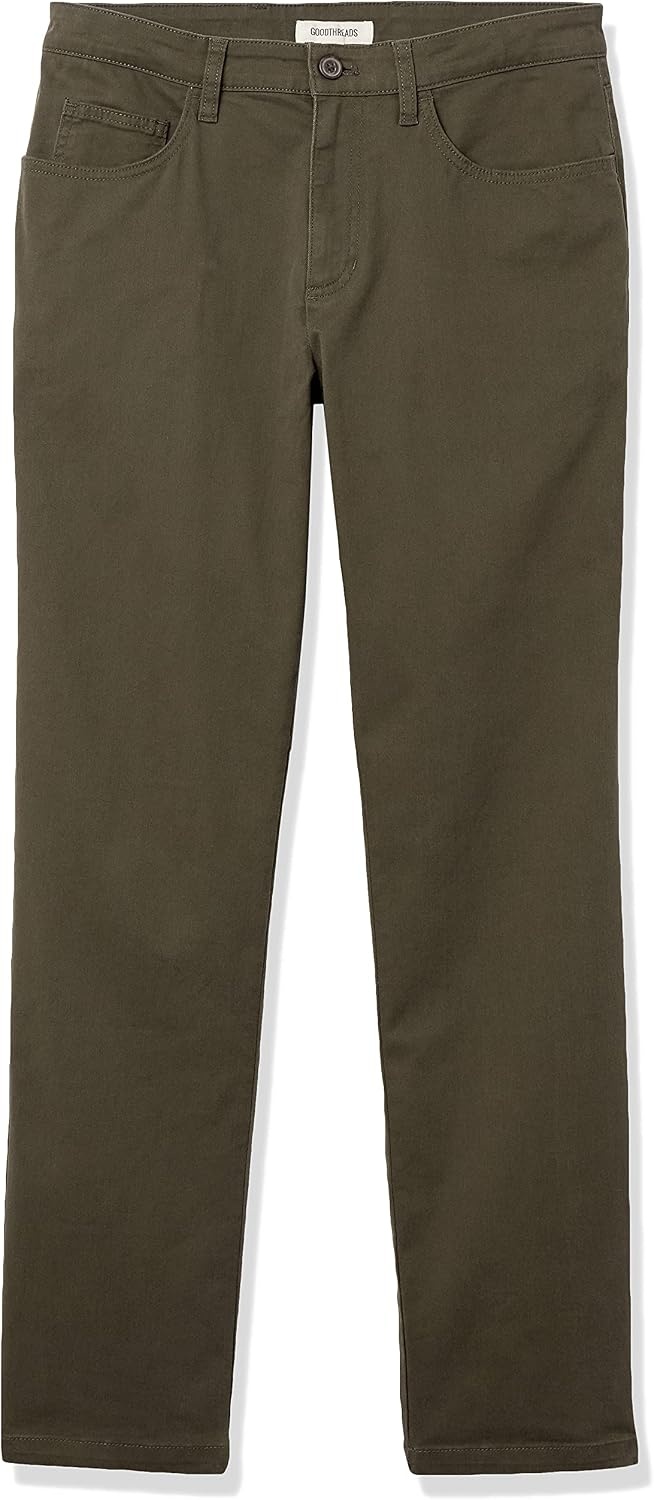 image:imageAmazon Essentials Mens SkinnyFit 5Pocket Stretch Twill Chino PantsOlive