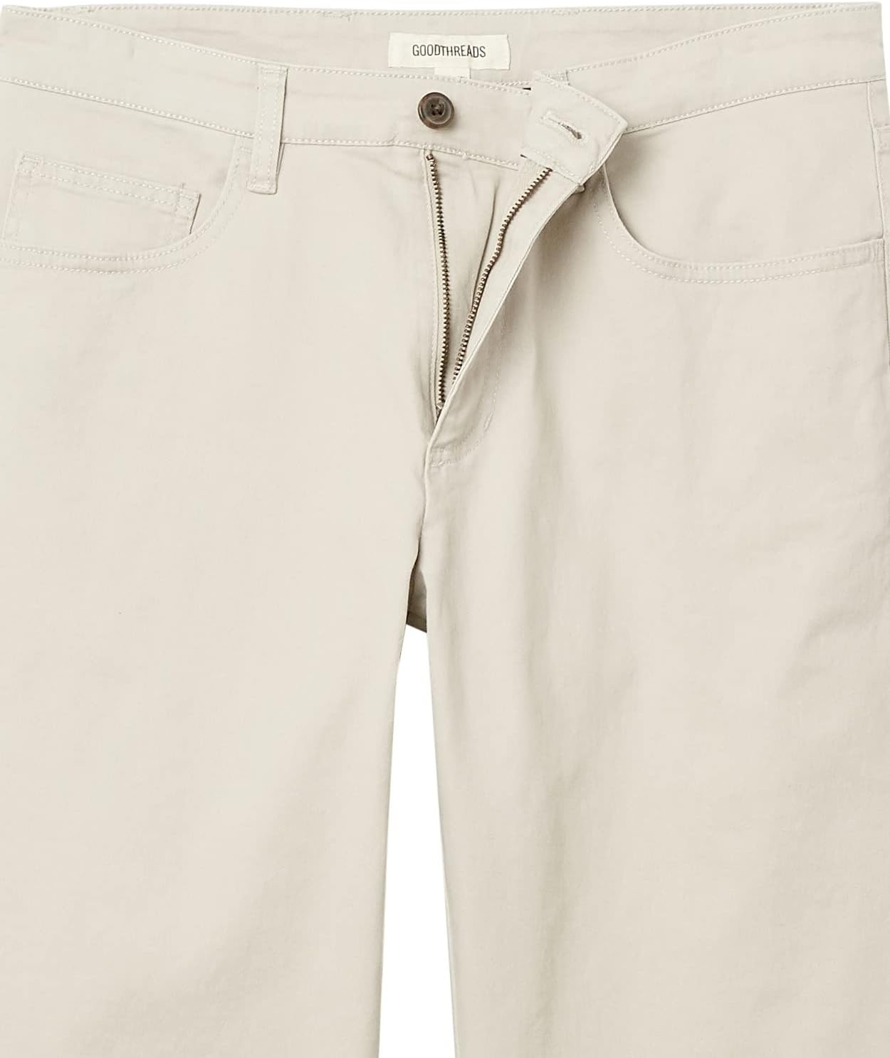 image:imageAmazon Essentials Mens SkinnyFit 5Pocket Stretch Twill Chino PantsStone