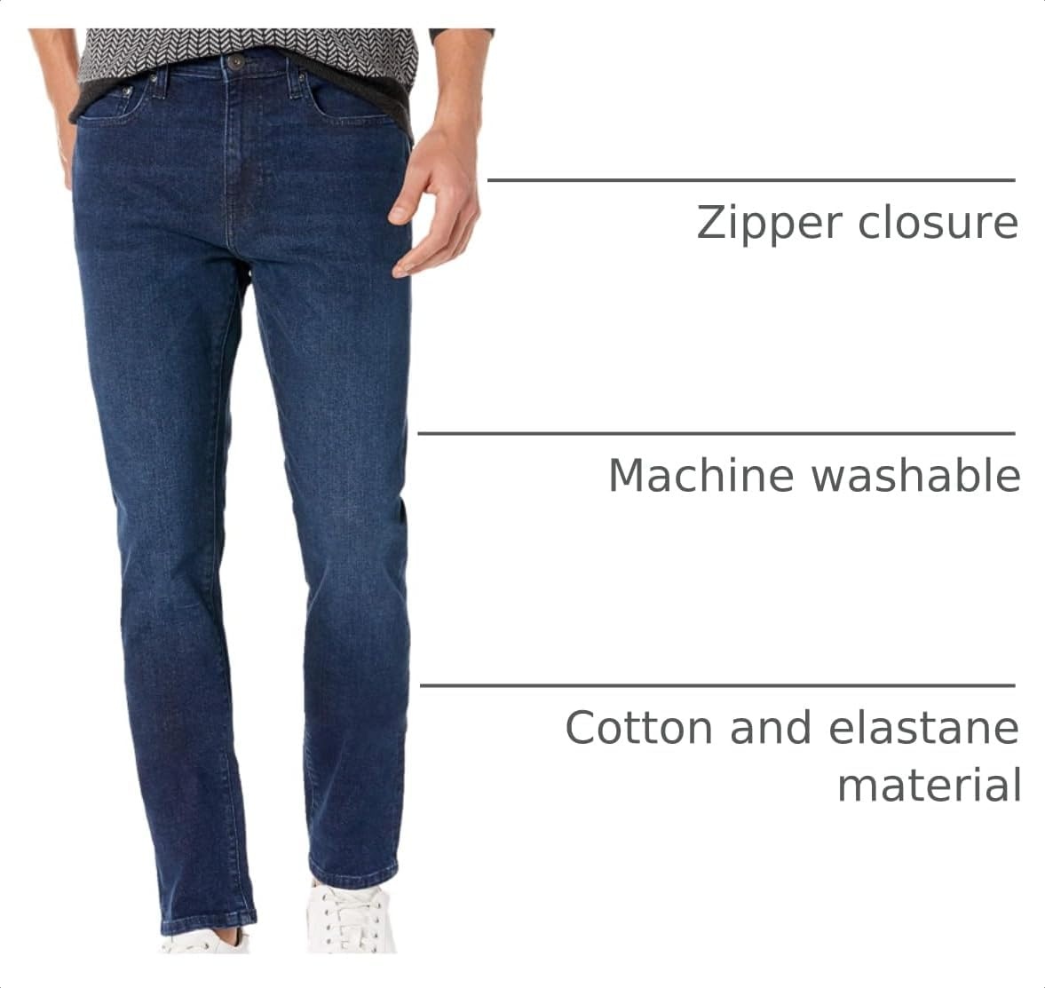image:imageAmazon Essentials Mens SkinnyFit Comfort Stretch Denim Jeans Discontinued ColorsSanded Indigo