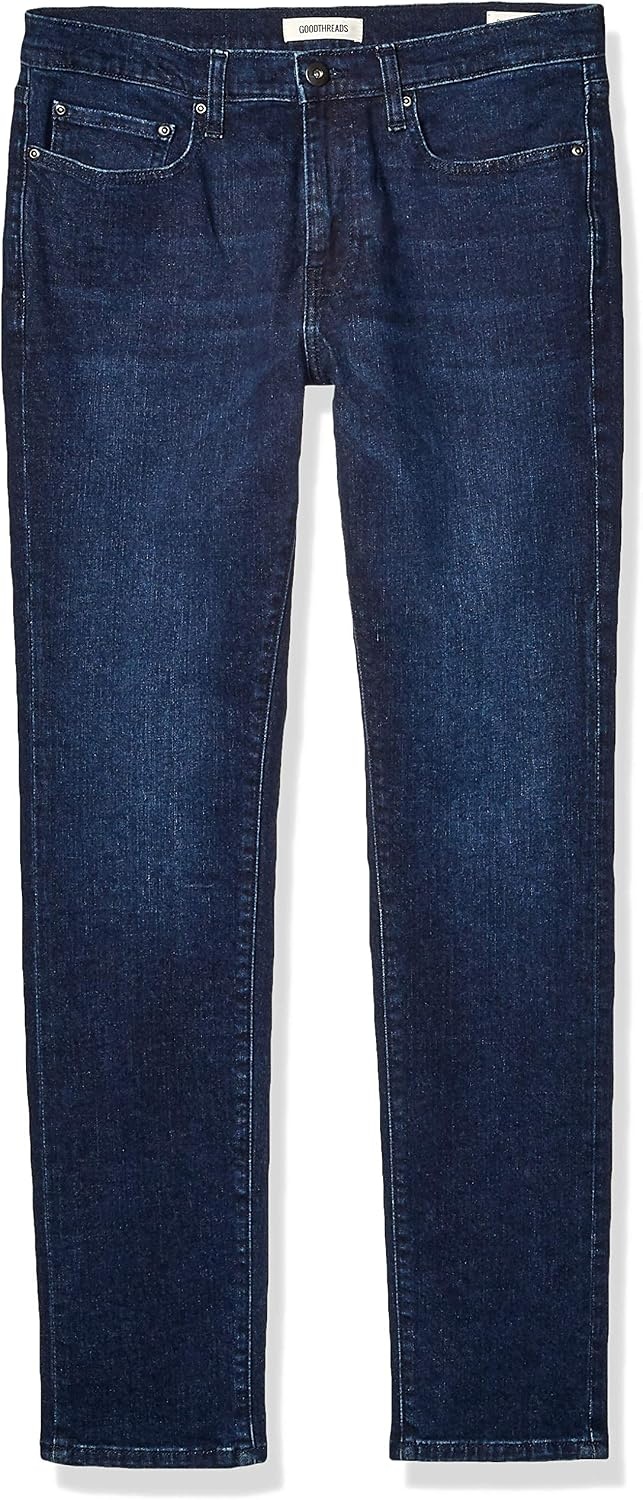 image:imageAmazon Essentials Mens SkinnyFit Comfort Stretch Denim Jeans Discontinued ColorsSanded Indigo
