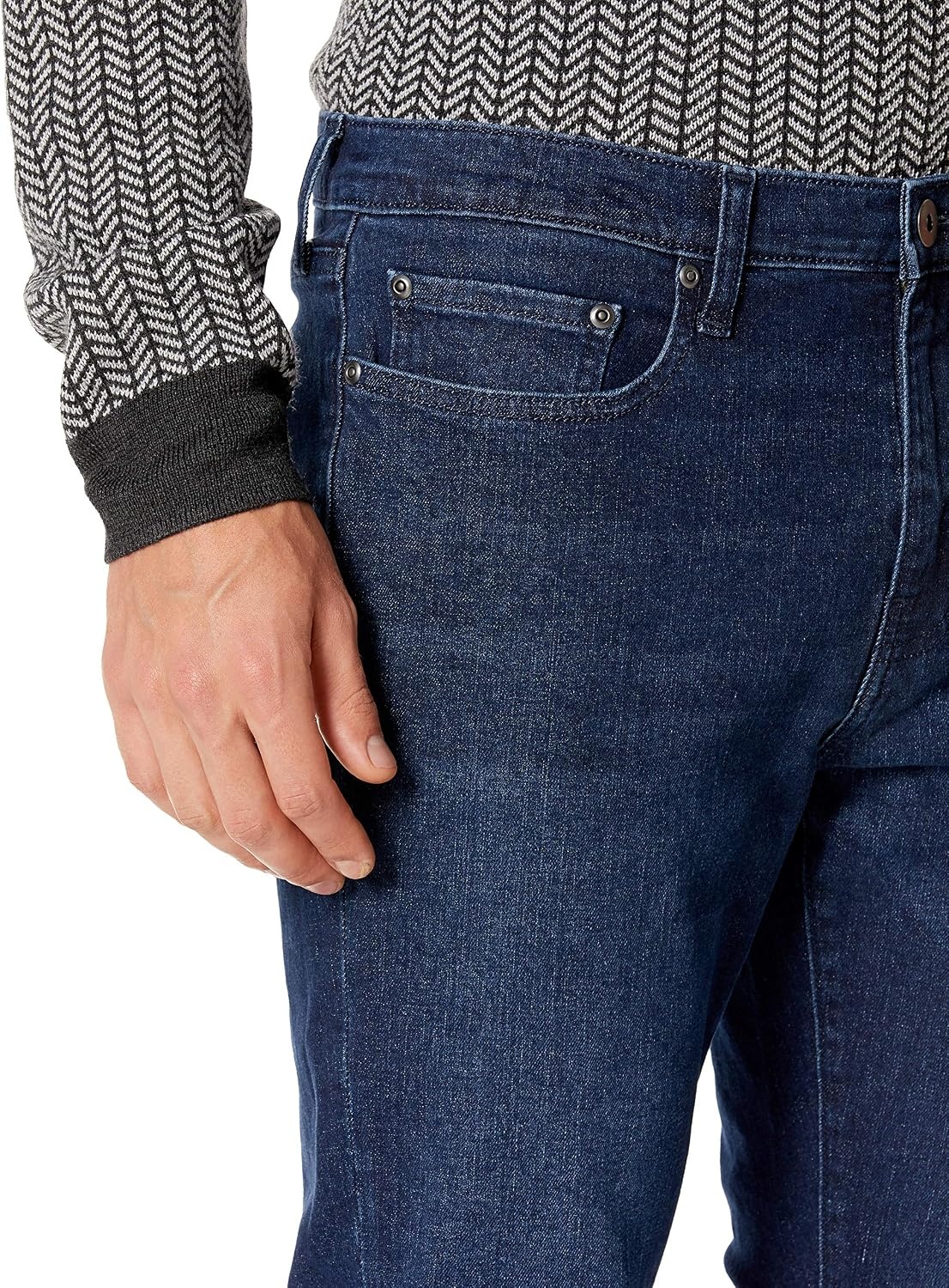 image:imageAmazon Essentials Mens SkinnyFit Comfort Stretch Denim Jeans Discontinued ColorsSanded Indigo