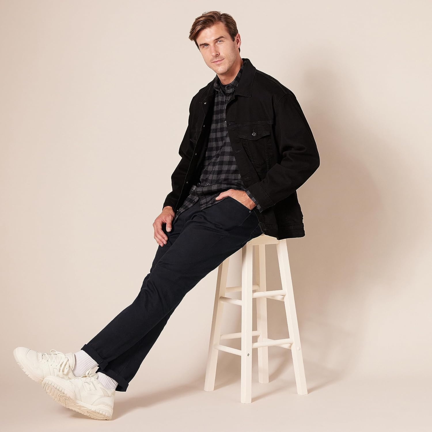 image:imageAmazon Essentials Mens SkinnyFit Stretch Jean Discontinued ColorsBlack