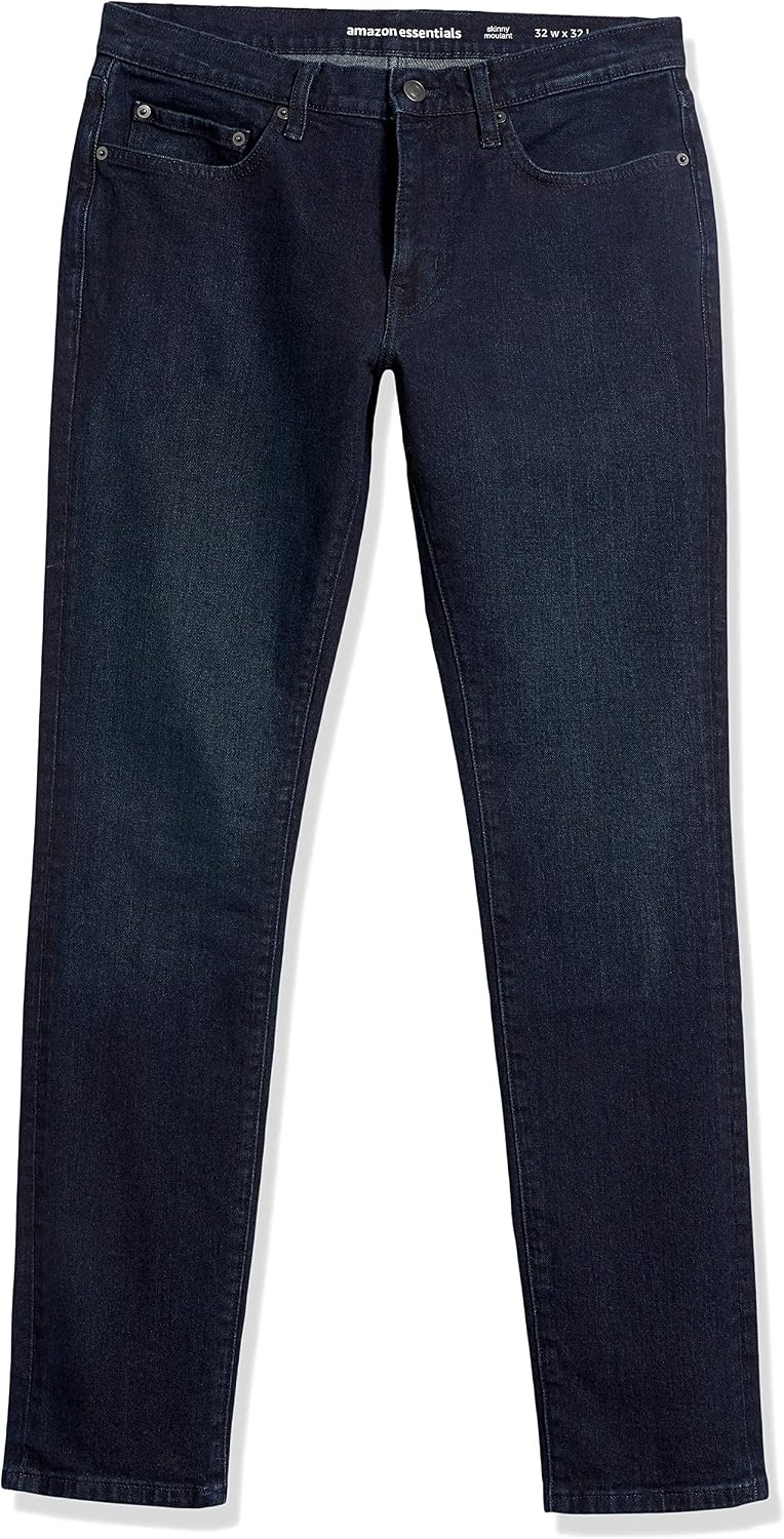 image:imageAmazon Essentials Mens SkinnyFit Stretch Jean Discontinued ColorsBlue Over Dye