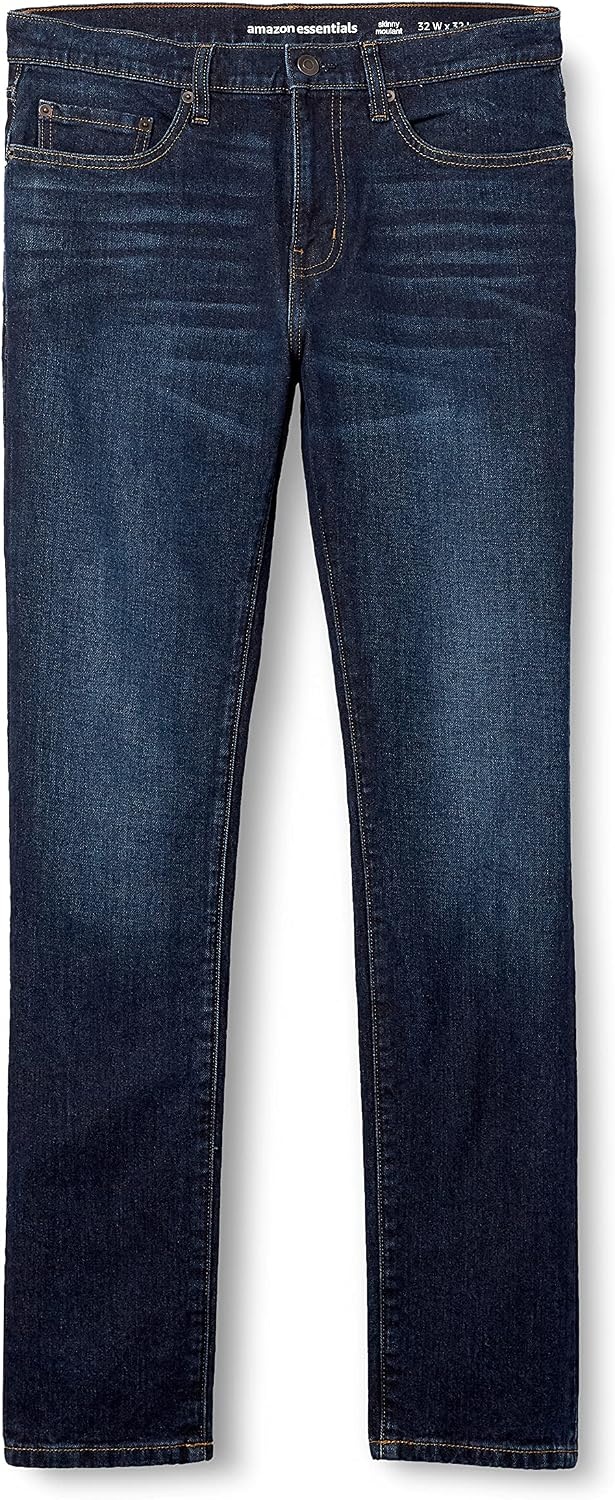 image:imageAmazon Essentials Mens SkinnyFit Stretch Jean Discontinued ColorsIndigo Wash
