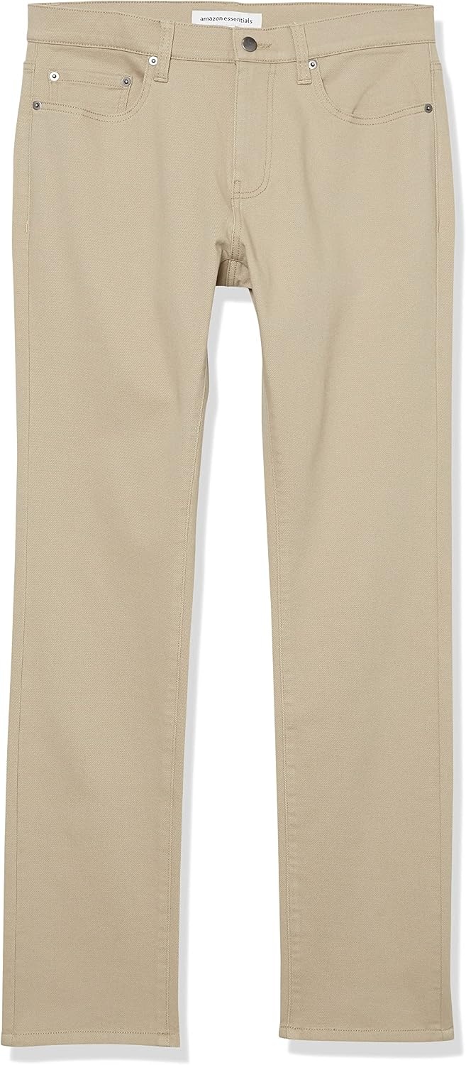 image:imageAmazon Essentials Mens SkinnyFit Stretch Jean Discontinued ColorsLight Khaki Brown