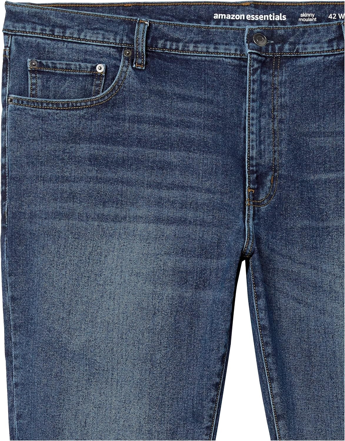 image:imageAmazon Essentials Mens SkinnyFit Stretch Jean Discontinued ColorsMedium Wash