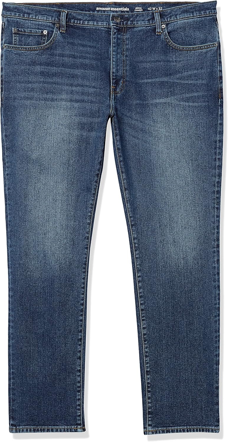 image:imageAmazon Essentials Mens SkinnyFit Stretch Jean Discontinued ColorsMedium Wash