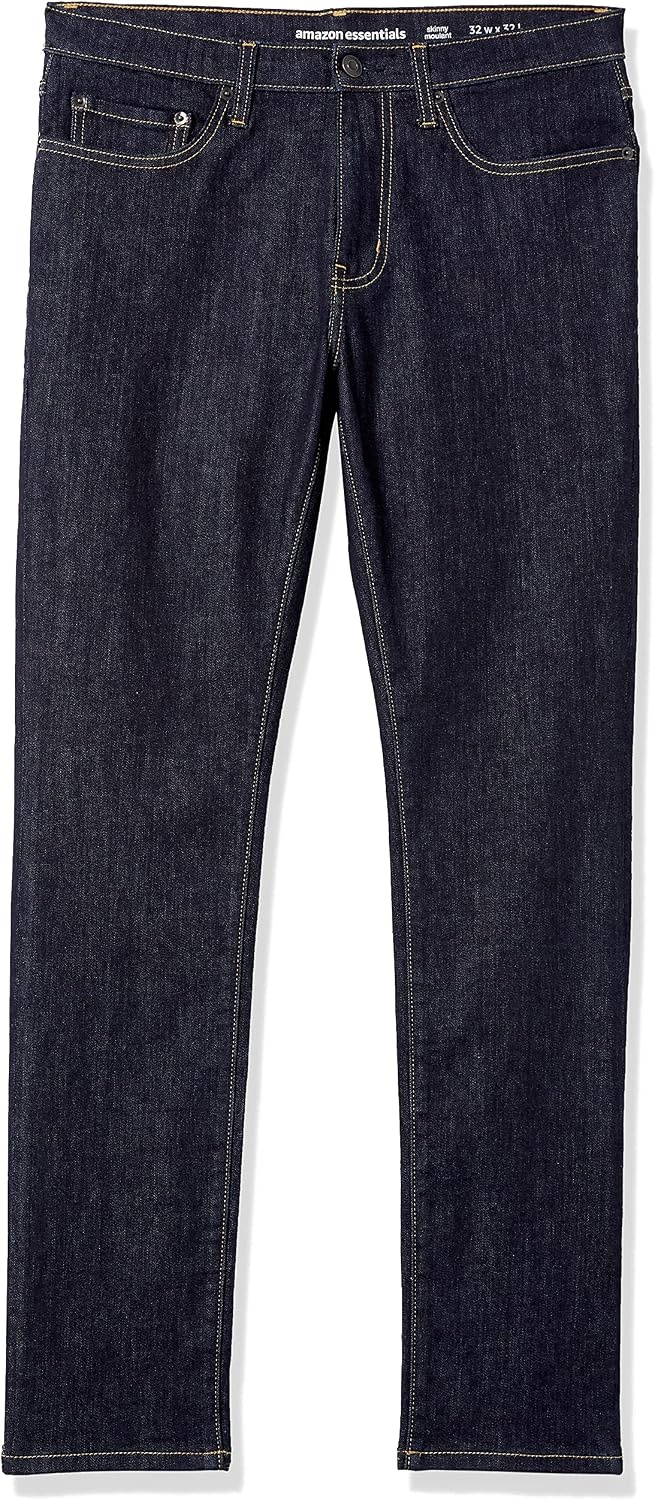 image:imageAmazon Essentials Mens Skinnyfit High Stretch Jean Discontinued ColorsRinsed