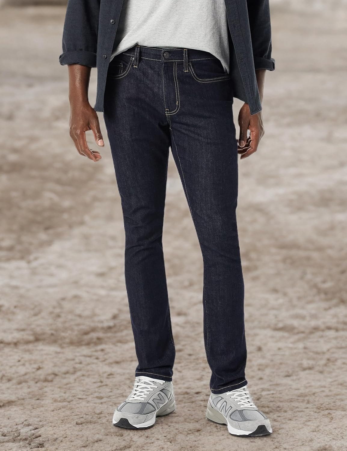 image:imageAmazon Essentials Mens Skinnyfit High Stretch Jean Discontinued ColorsRinsed