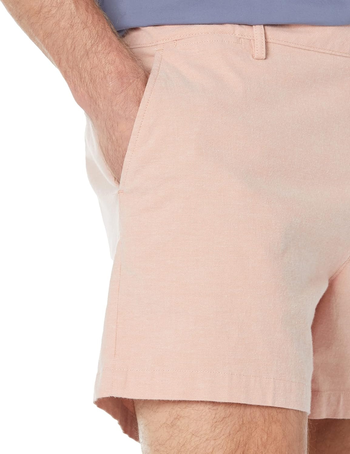 image:imageAmazon Essentials Mens SlimFit 5 Lightweight Comfort Stretch Oxford Cotton ShortsLight Tan