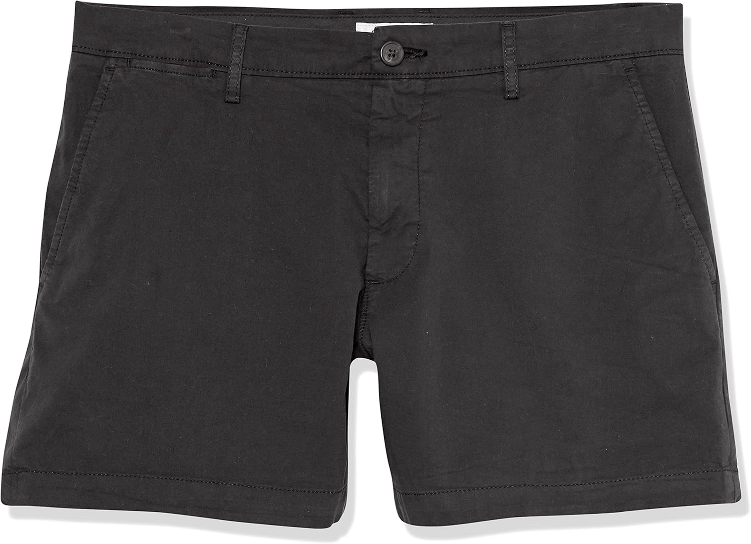 image:imageAmazon Essentials Mens SlimFit 5 Lightweight Comfort Stretch Oxford Cotton ShortsWashed Black