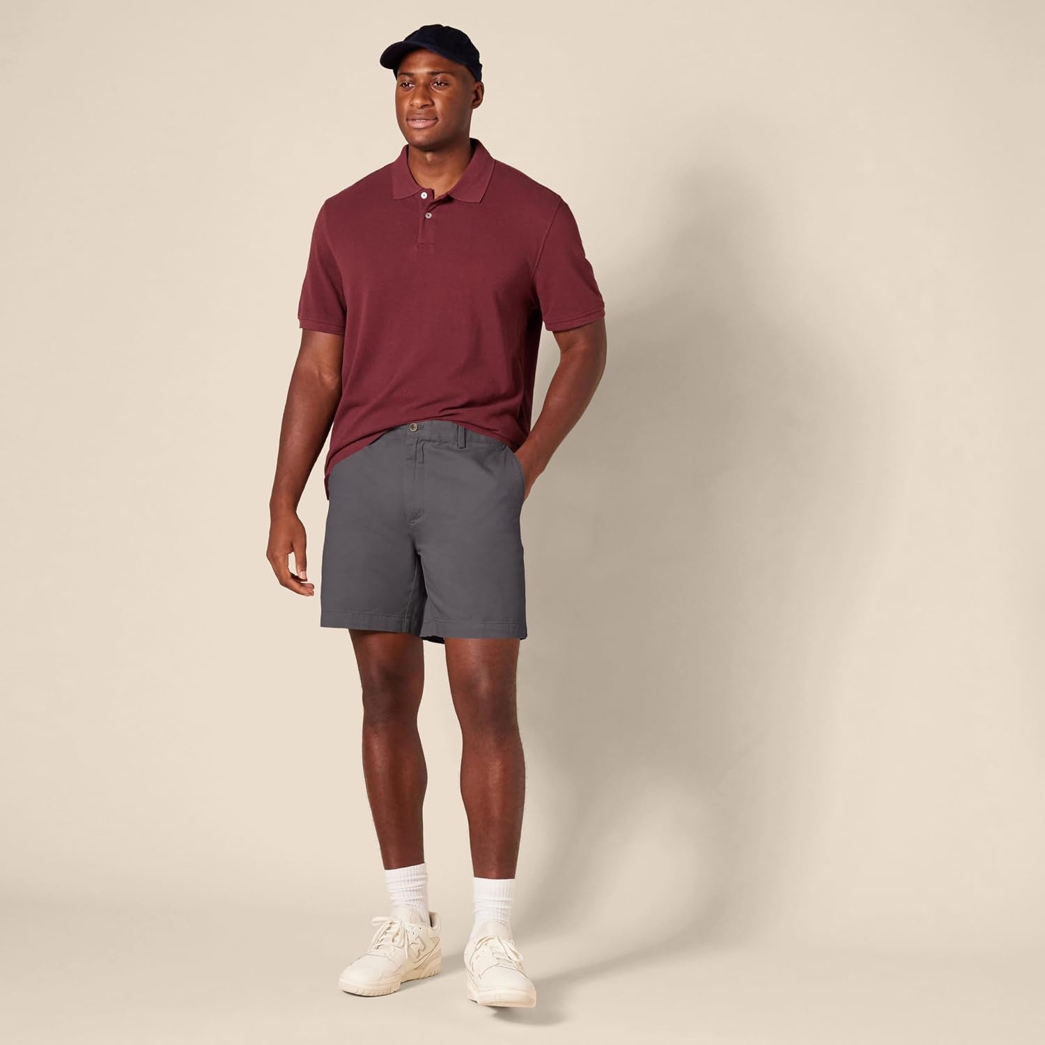 image:imageAmazon Essentials Mens SlimFit 7 Chino ShortsGray