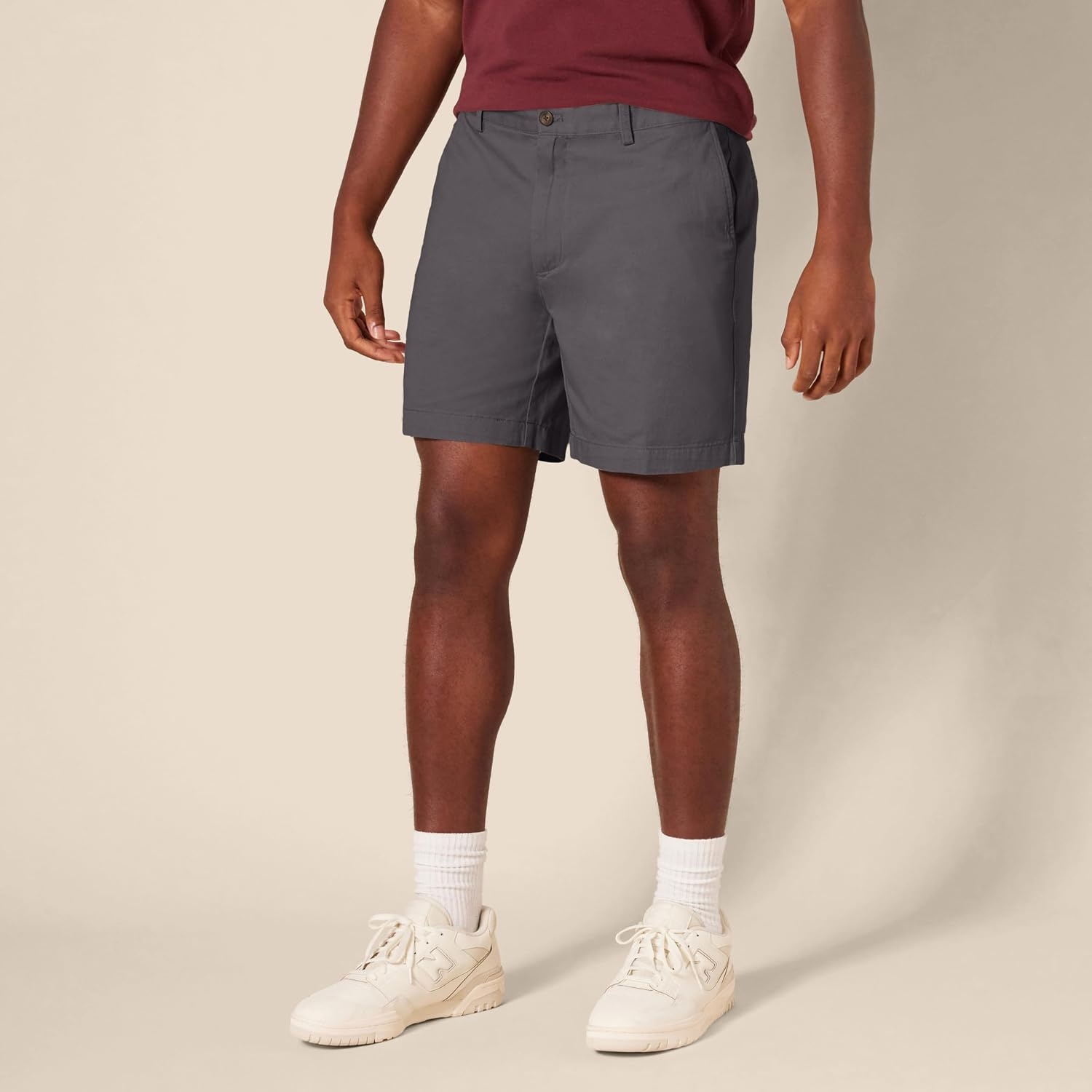 image:imageAmazon Essentials Mens SlimFit 7 Chino ShortsGray