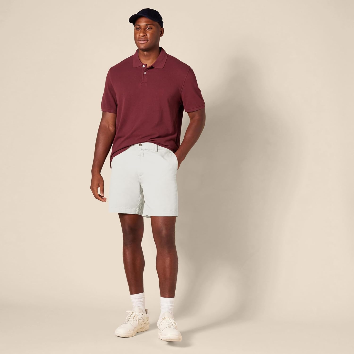 image:imageAmazon Essentials Mens SlimFit 7 Chino ShortsGrey