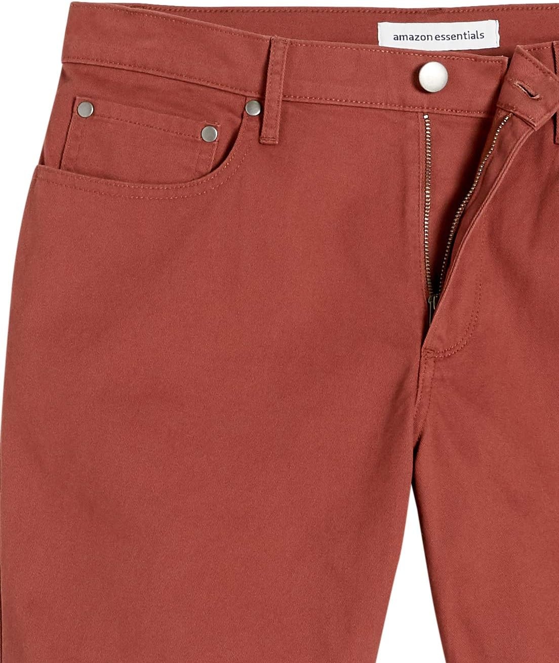 image:imageAmazon Essentials Mens SlimFit 7 Inseam Stretch 5Pocket Shorts with Tapered LegChestnut Brown