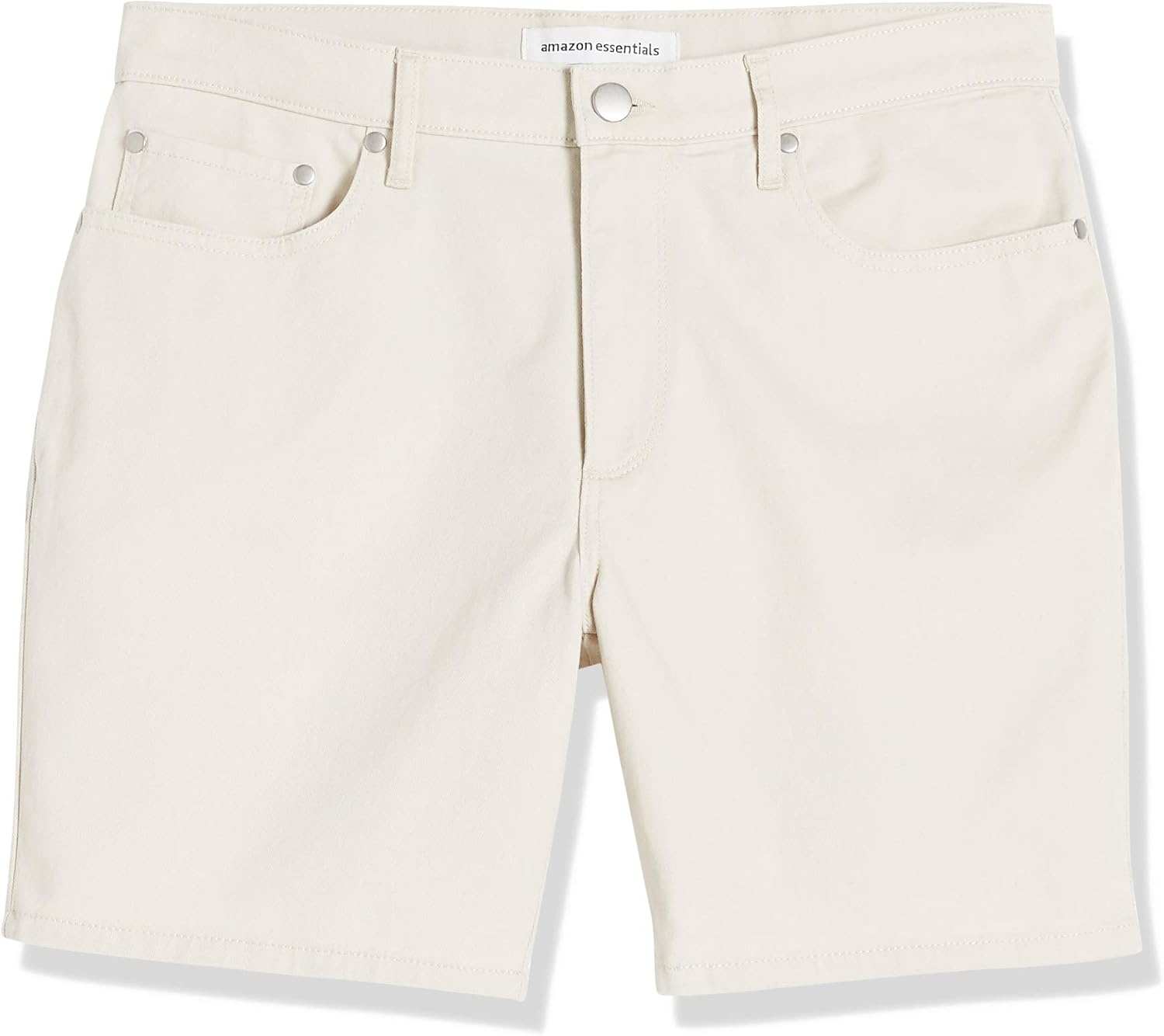 image:imageAmazon Essentials Mens SlimFit 7 Inseam Stretch 5Pocket Shorts with Tapered LegStone