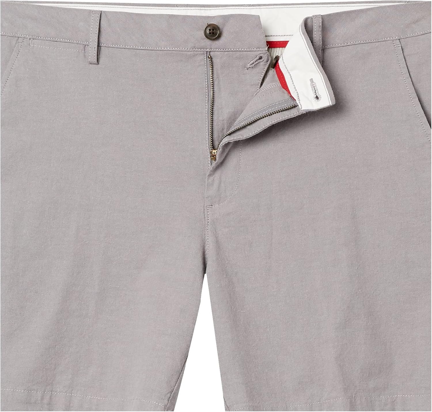 image:imageAmazon Essentials Mens SlimFit 7 Lightweight Comfort Stretch Oxford Shorts with Tapered LegLight Grey
