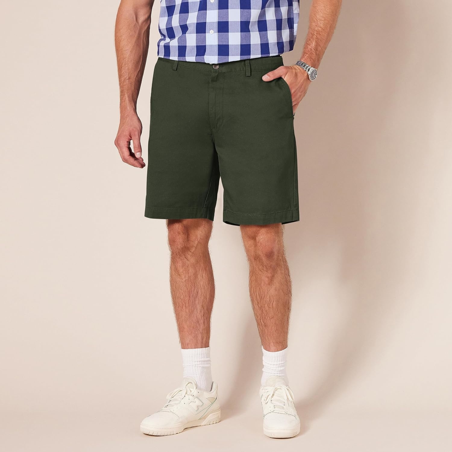 image:imageAmazon Essentials Mens SlimFit 9 Chino ShortsOlive