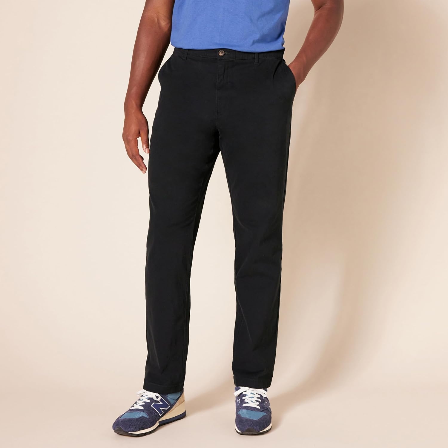 image:imageAmazon Essentials Mens SlimFit AllDay Stretch Casual Chino PantBlack