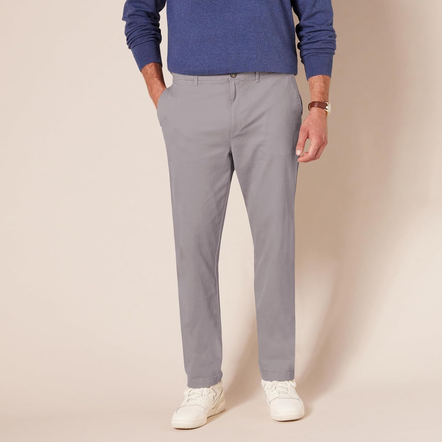 image:imageAmazon Essentials Mens SlimFit AllDay Stretch Casual Chino PantCharcoal