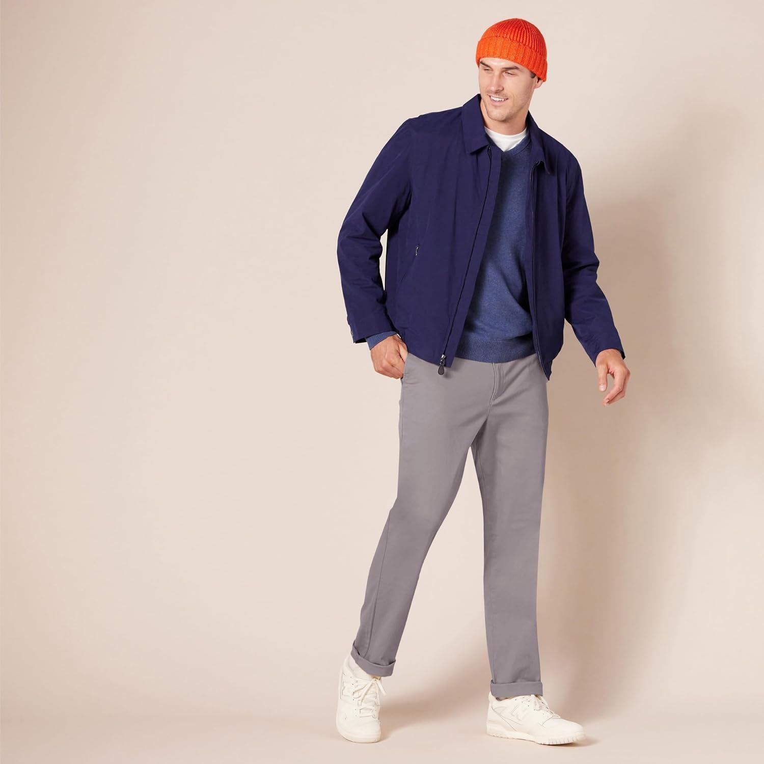 image:imageAmazon Essentials Mens SlimFit AllDay Stretch Casual Chino PantCharcoal