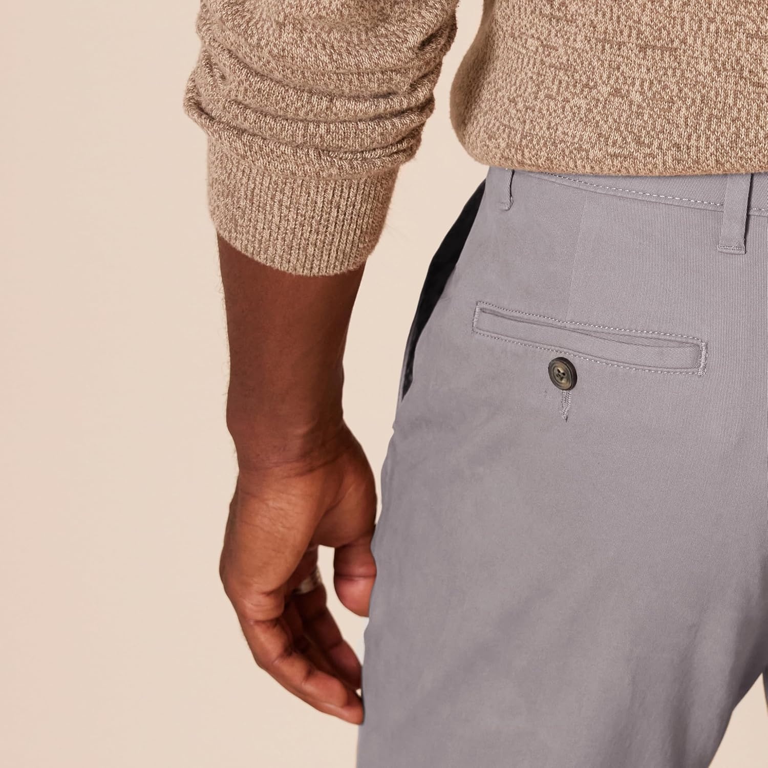 image:imageAmazon Essentials Mens SlimFit AllDay Stretch Casual Chino PantDark Grey