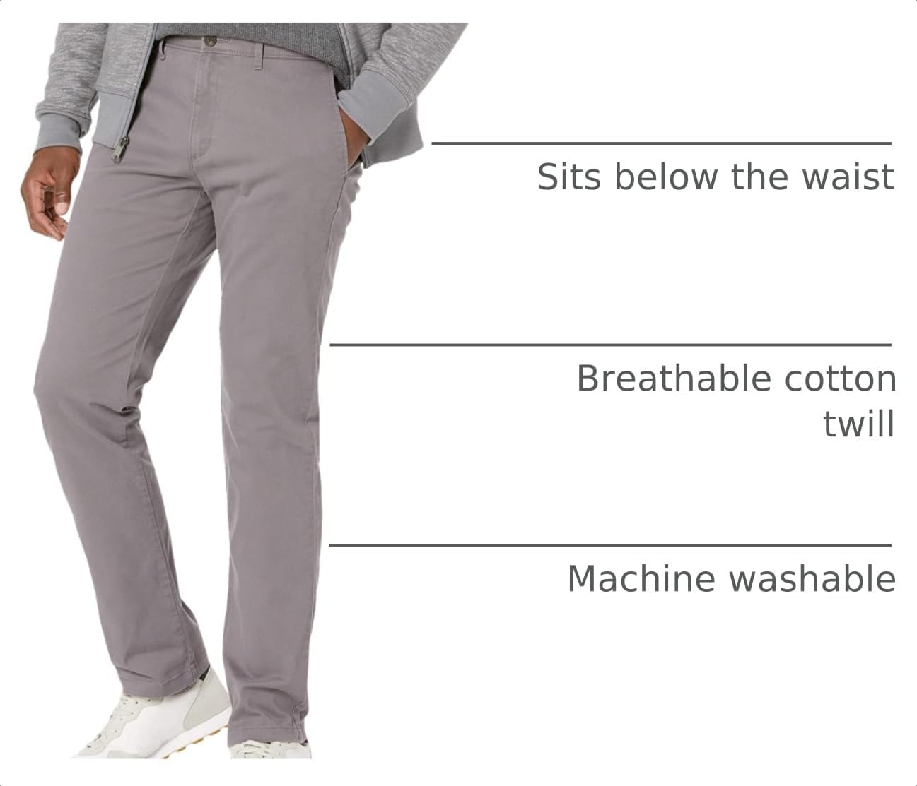 image:imageAmazon Essentials Mens SlimFit AllDay Stretch Casual Chino PantDark Grey