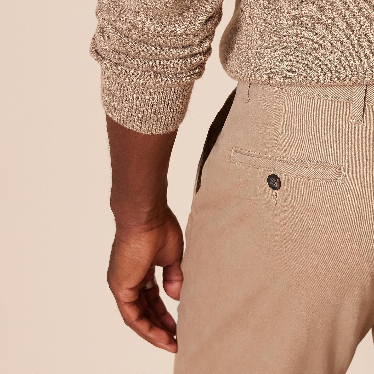image:imageAmazon Essentials Mens SlimFit AllDay Stretch Casual Chino PantDark Khaki