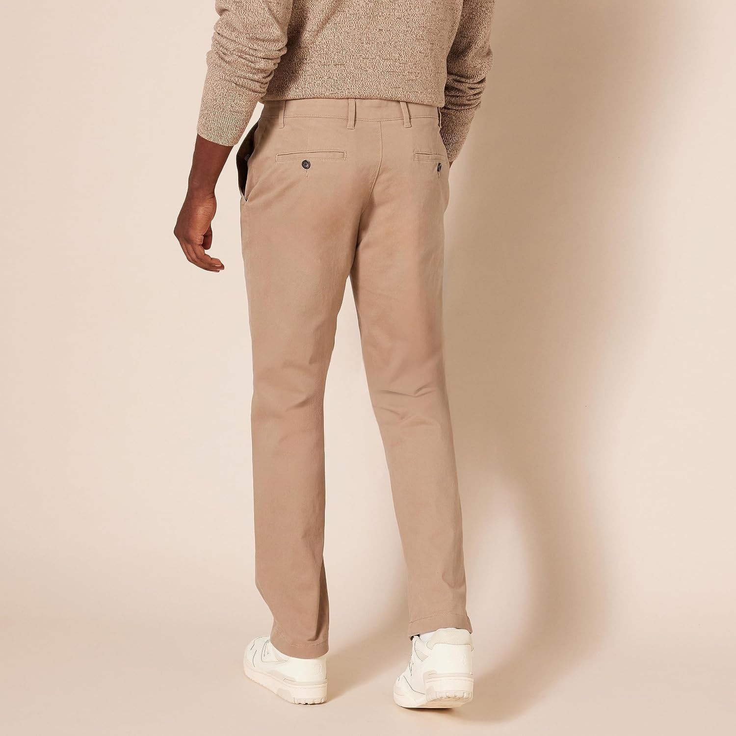 image:imageAmazon Essentials Mens SlimFit AllDay Stretch Casual Chino PantDark Khaki Brown