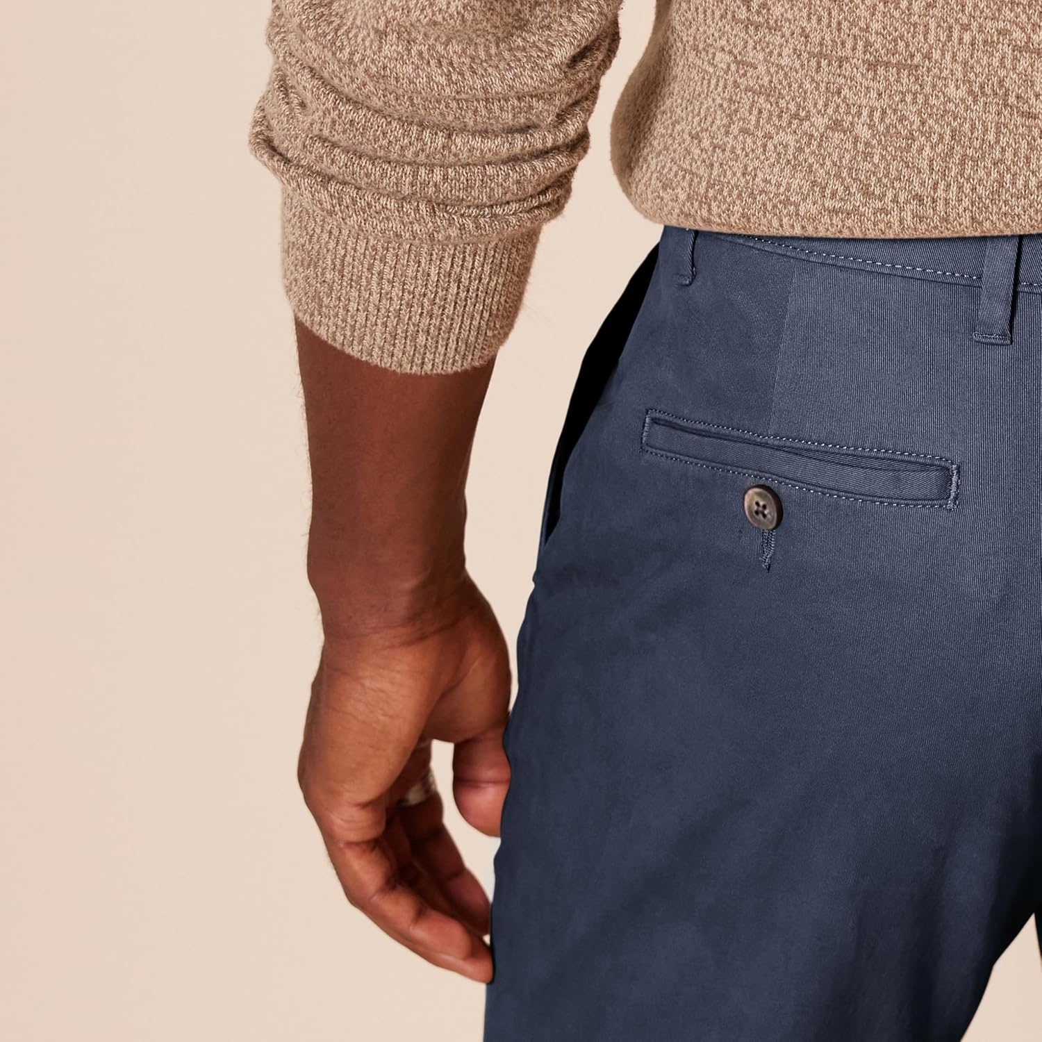 image:imageAmazon Essentials Mens SlimFit AllDay Stretch Casual Chino PantDark Navy