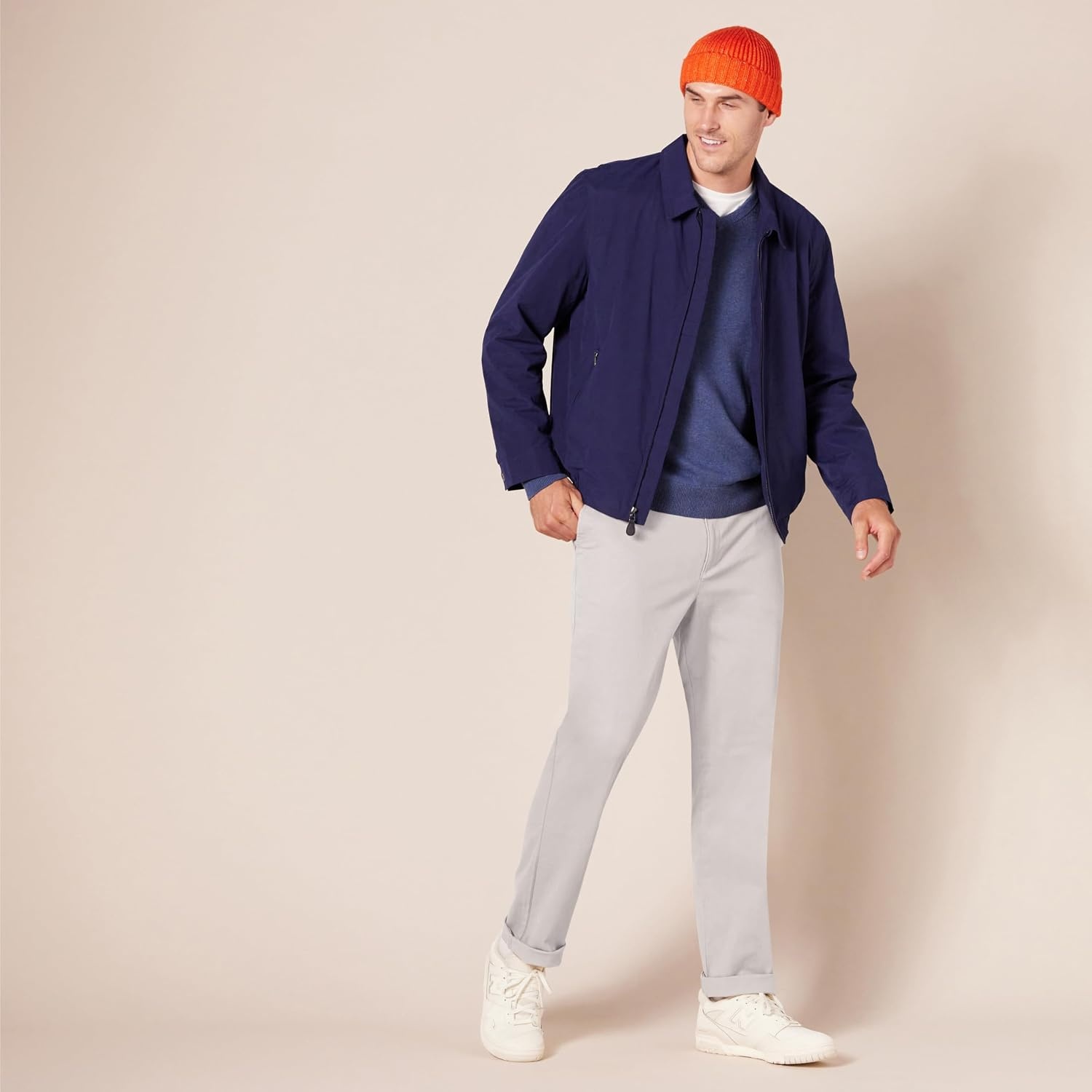 image:imageAmazon Essentials Mens SlimFit AllDay Stretch Casual Chino PantGrey
