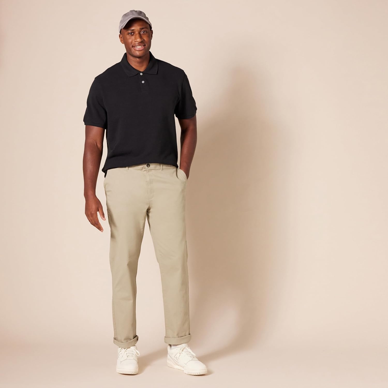 image:imageAmazon Essentials Mens SlimFit AllDay Stretch Casual Chino PantKhaki