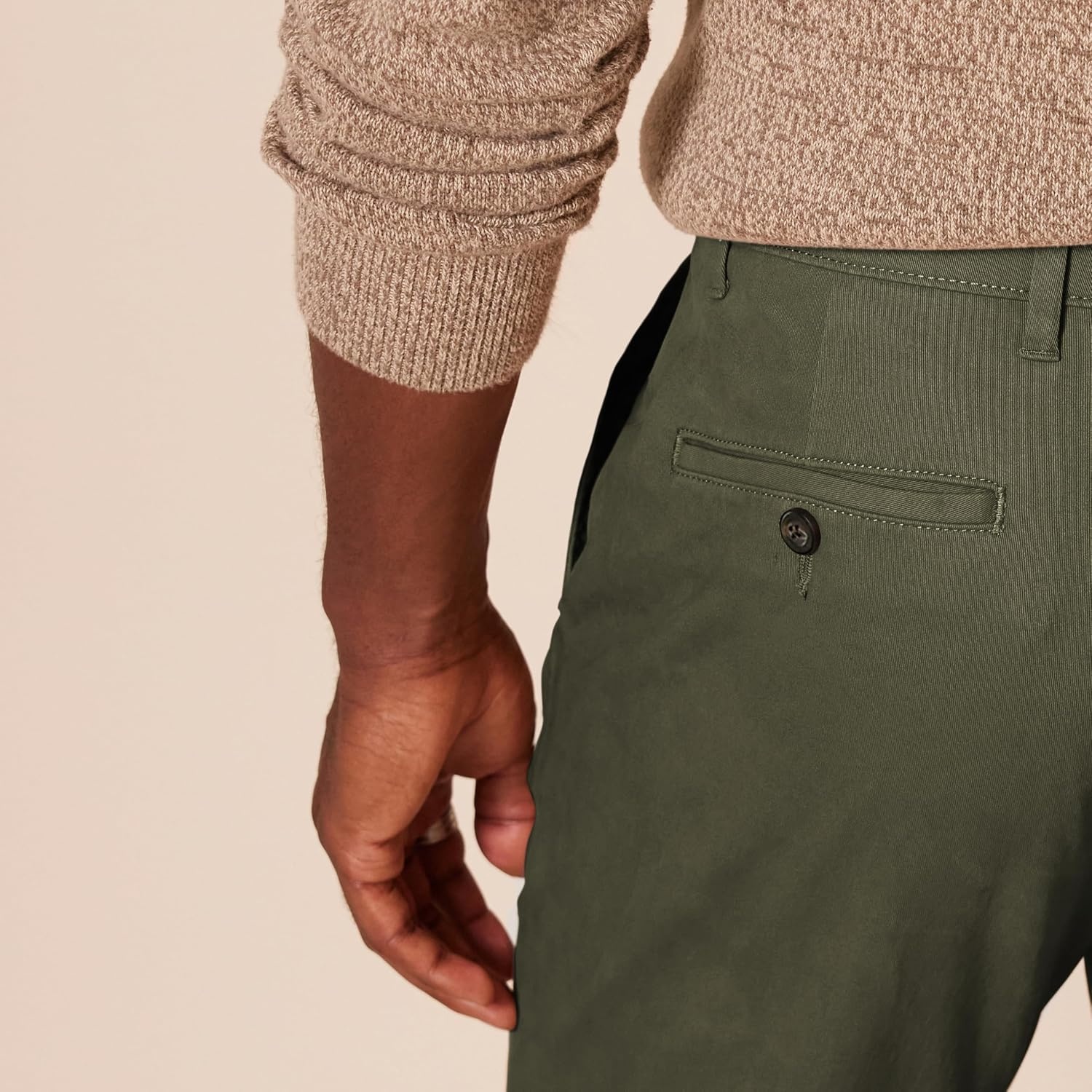 image:imageAmazon Essentials Mens SlimFit AllDay Stretch Casual Chino PantOlive