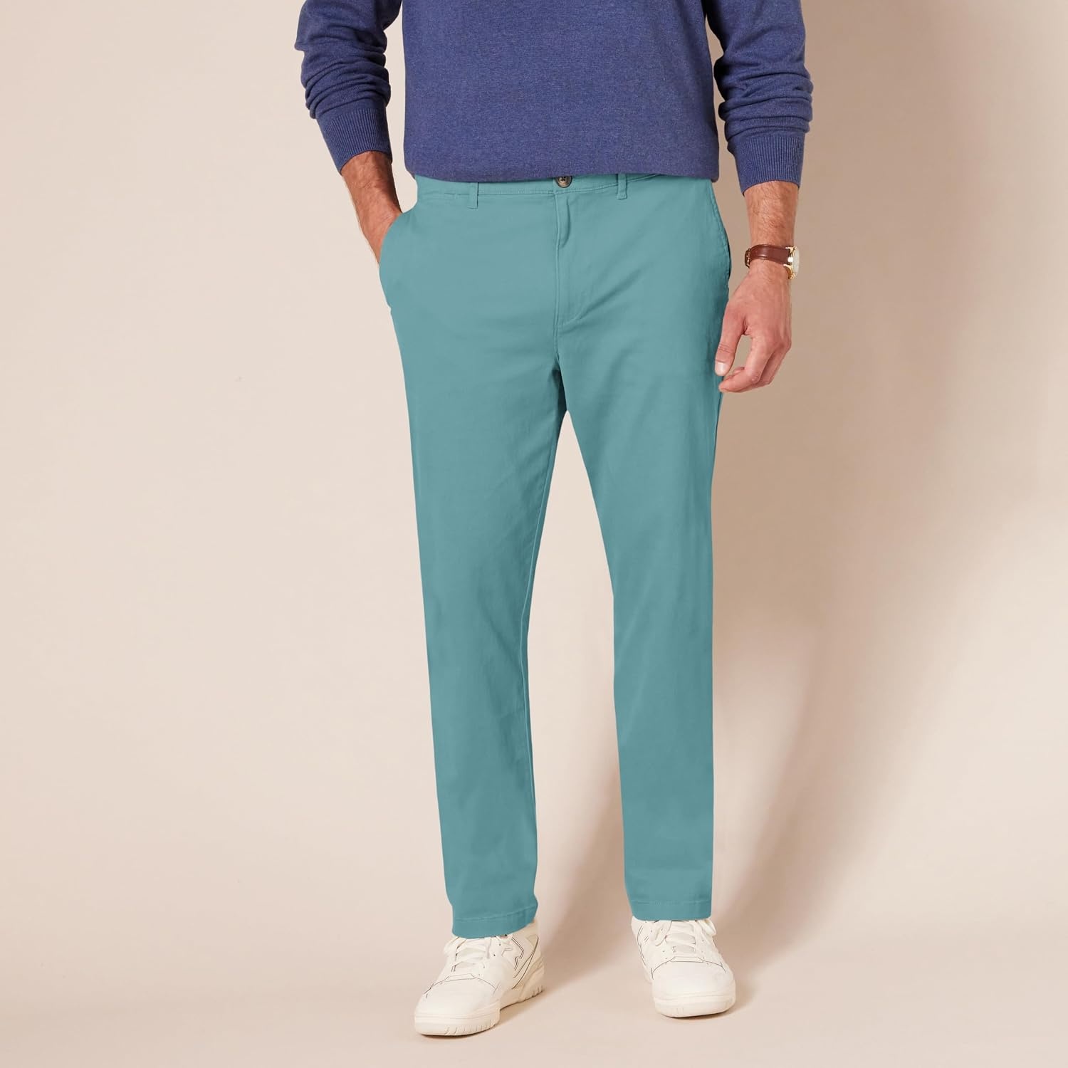 image:imageAmazon Essentials Mens SlimFit AllDay Stretch Casual Chino PantSage Green