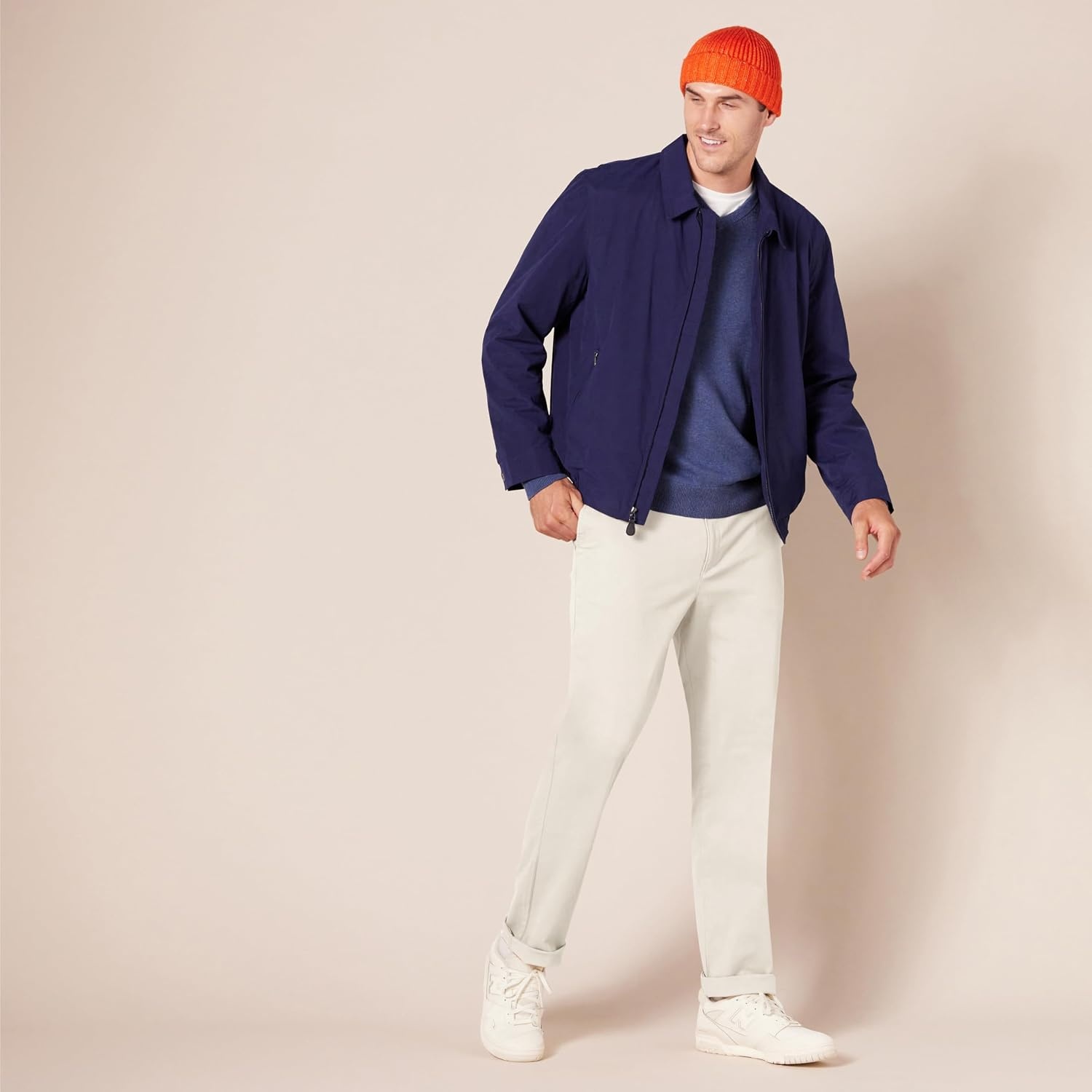 image:imageAmazon Essentials Mens SlimFit AllDay Stretch Casual Chino PantStone