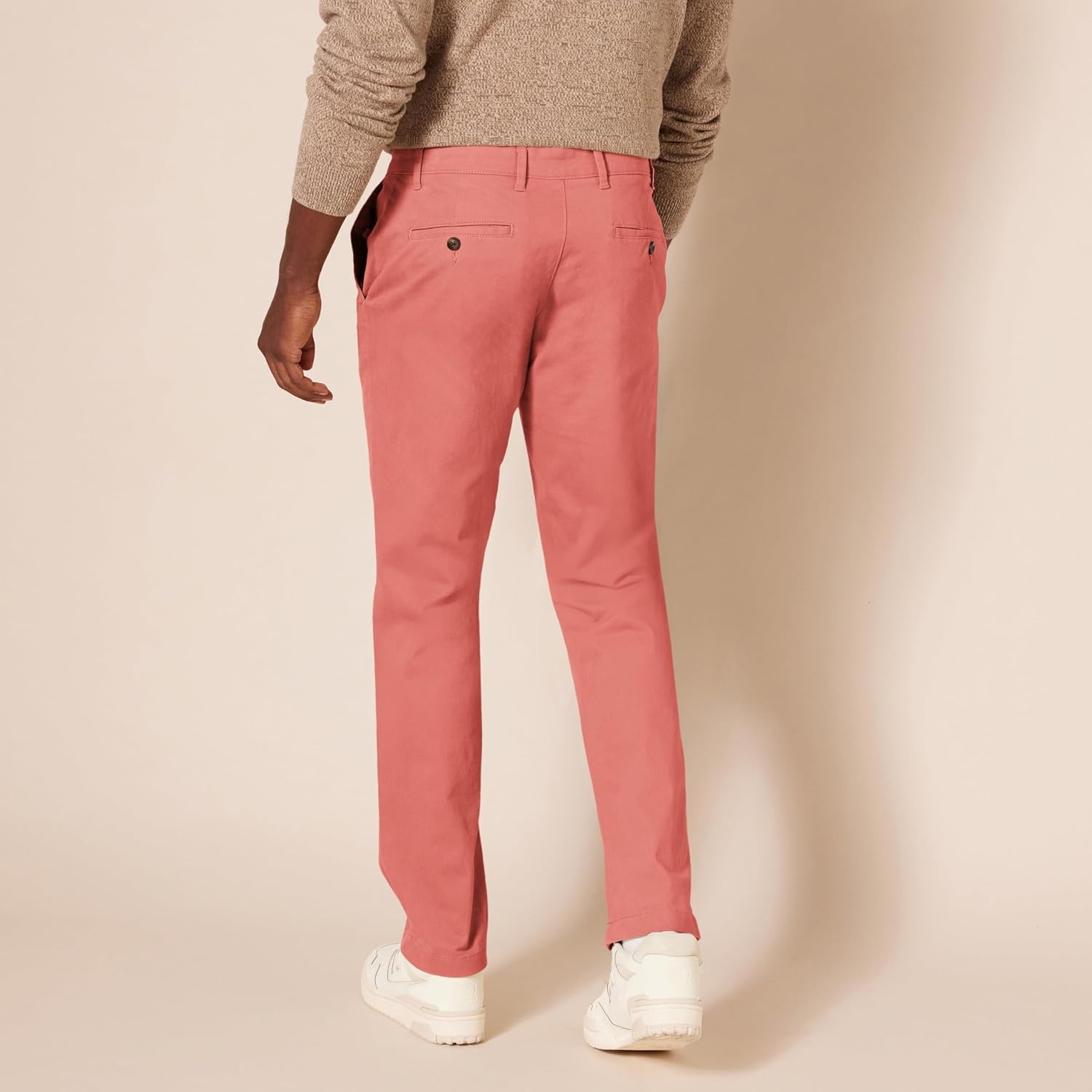 image:imageAmazon Essentials Mens SlimFit AllDay Stretch Casual Chino PantWashed Red