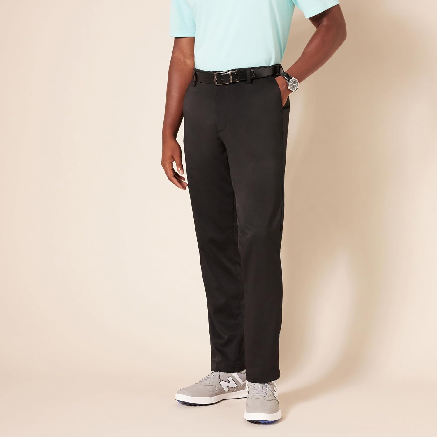 image:imageAmazon Essentials Mens SlimFit AllDay Stretch Golf PantBlack