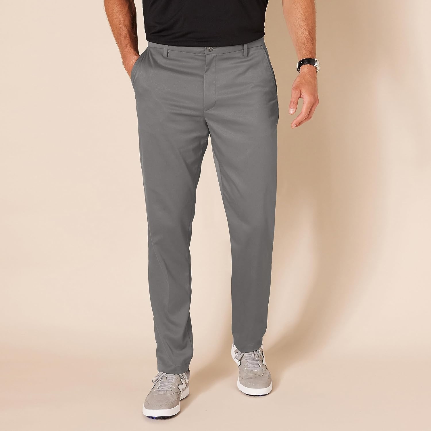 image:imageAmazon Essentials Mens SlimFit AllDay Stretch Golf PantGray